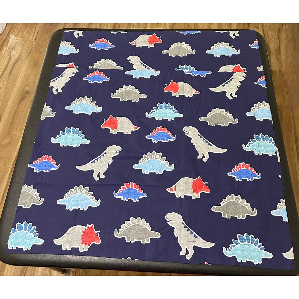 Pottery Barn Kids Pillow Sham SET/2 Standard Blue Dempsey Dino Organic Cotton